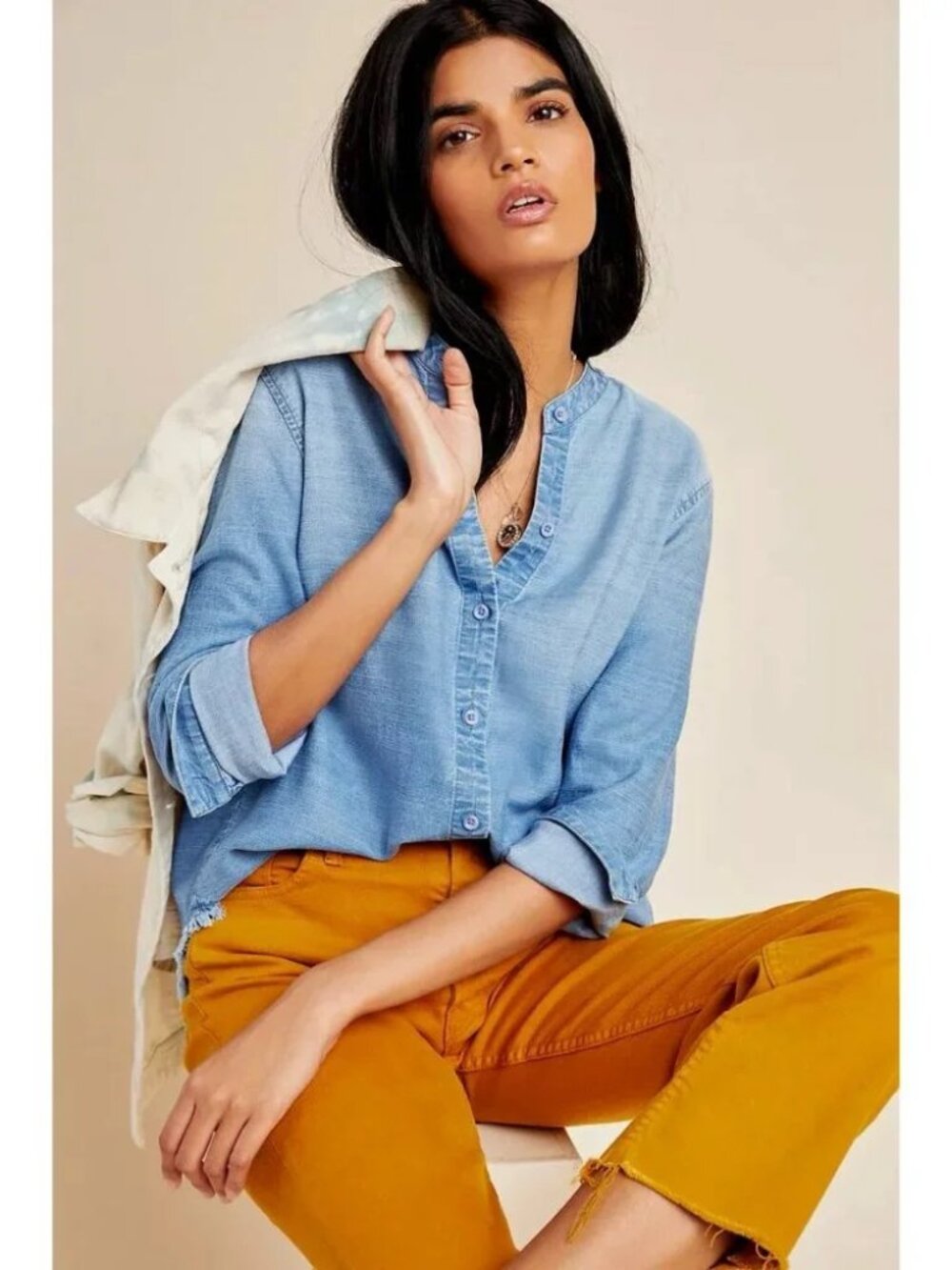 Anthropologie Cloth & Stone Caffrey Buttondown